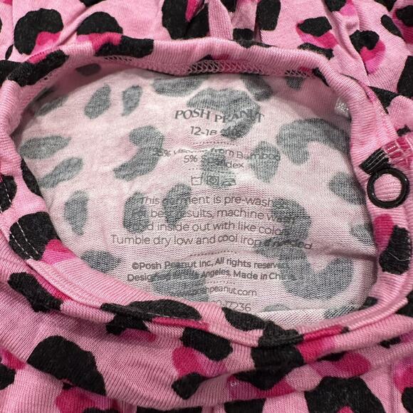 Posh Peanut Pink Cheetah Animal Print Skirted Bodysuit - Picture 6 of 7